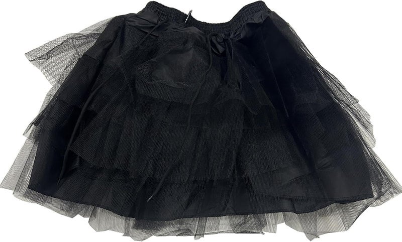 ZHIMYU Kids Girls Elastic Waist Hoopless Petticoat Crinoline with 3 Layers Ruffled Tutu Skirt Half Slip Underskirt - Image 4
